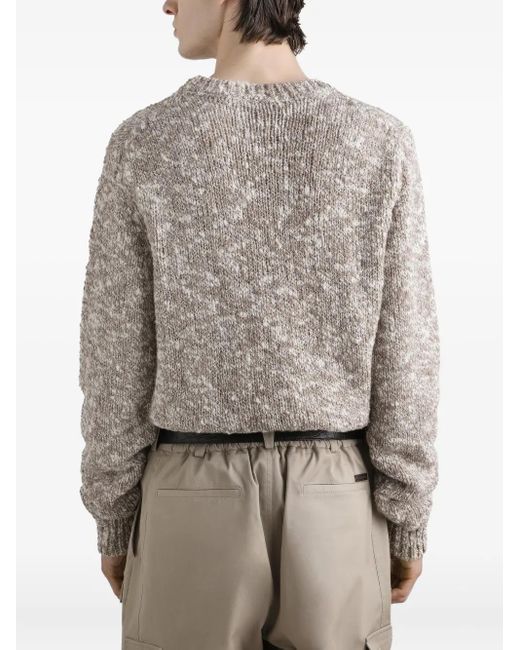 Dolce & Gabbana Fine-Gauge Wool Crew Neck Pullover in Multicolor für Herren