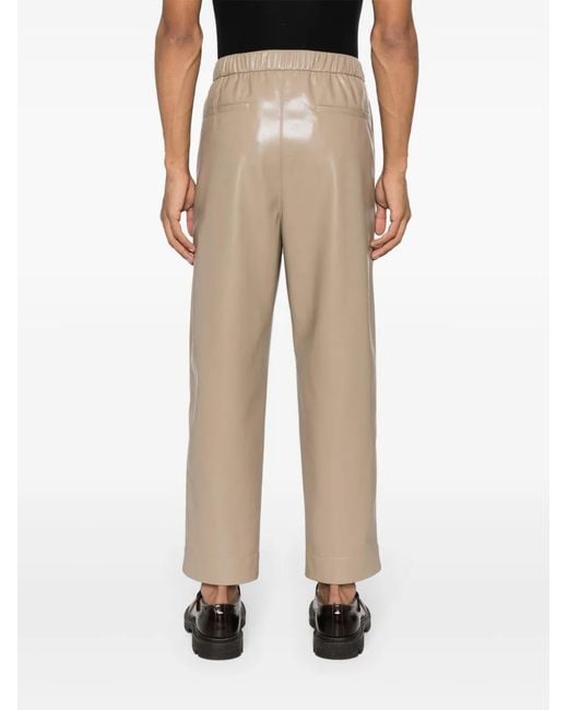 Nanushka Natural Drawstring Straight-Leg Trousers for men