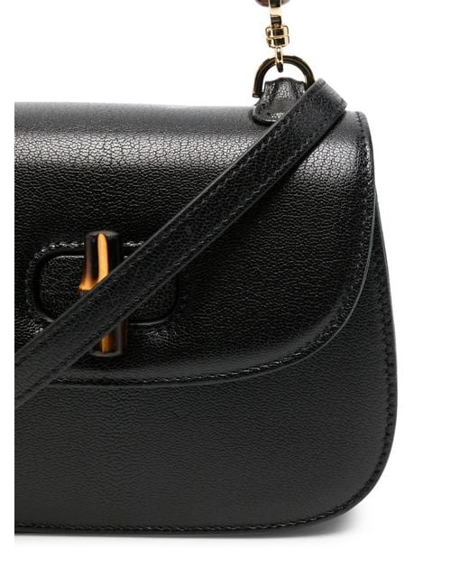 Gucci Black Mini Bamboo 1947 Tote Bag