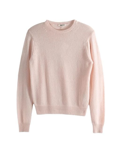 Auralee Pink Cashmere Sweater