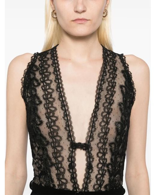 Saiid Kobeisy Black Lace Jumpsuit