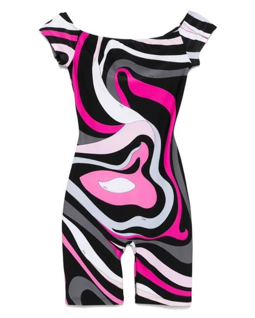 Emilio Pucci Pink Printed Playsuit