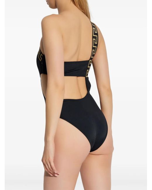 Versace Badpak Met Greca Afwerking in het Black