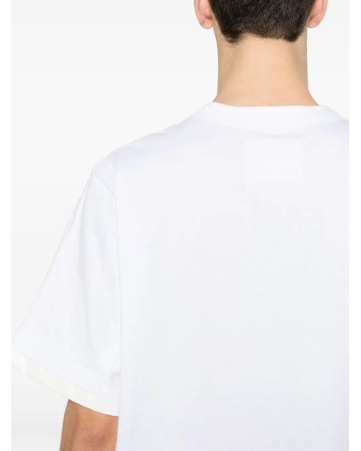 Sacai White Pocket-Detail T-Shirt for men