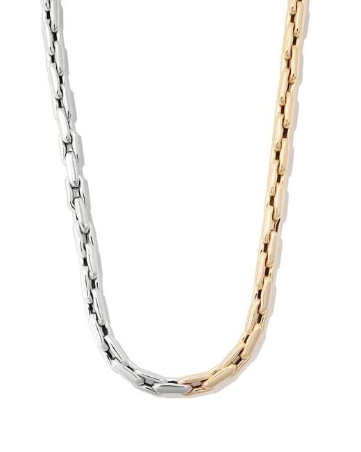 メンズ Lauren Rubinski チェーンリンク ネックレス 14kローズゴールド Metallic