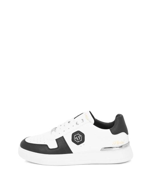 Philipp Plein Metallic T-Rex Logo-Plaque Sneakers