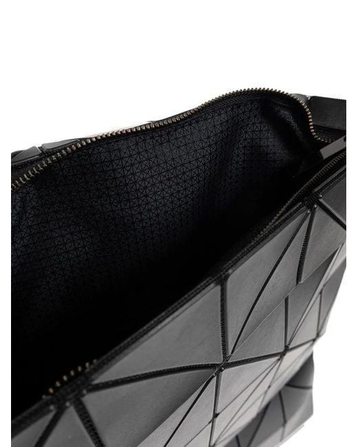 Issey Miyake Black Geometric-Panel Backpack