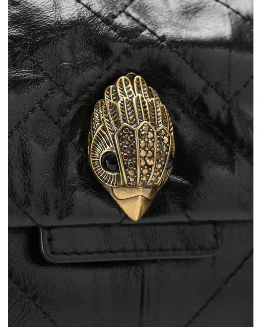 Kurt Geiger Black Celia Quilted Eagle Head Leather Shoulder Bag