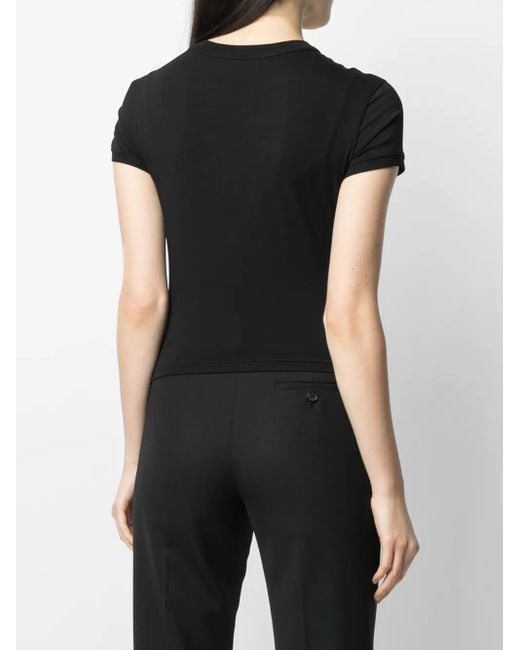 T-Shirt À Logo Imprimé Versace Jeans Couture en coloris Black