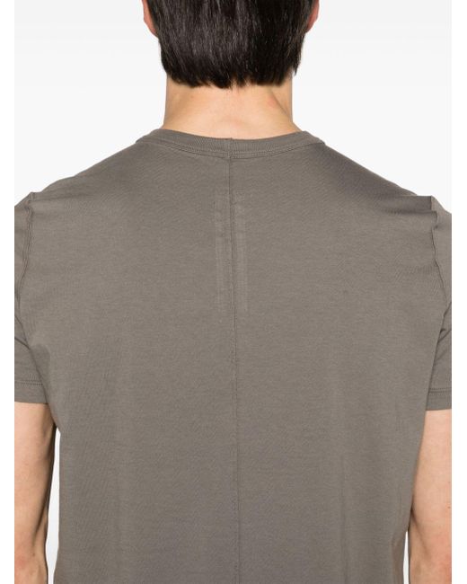 Rick Owens Gray Panelled Organic Cotton T-shirt for men
