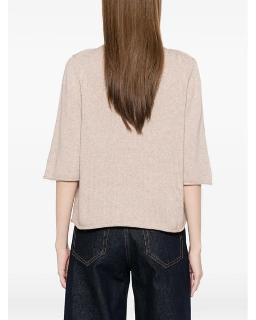 Allude Top Met Boothals in het Natural