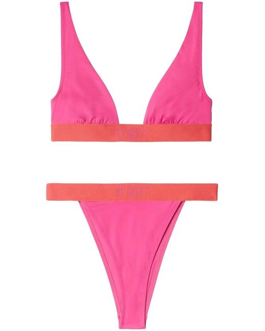 Off-White c/o Virgil Abloh Pink Condenced Two-Tone Bikini