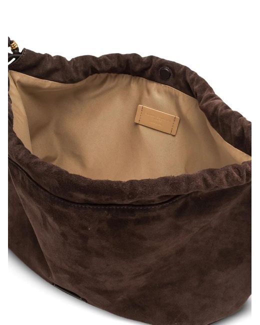 Gianni Chiarini Brown Morgana Large Knotted Shoulder Bag