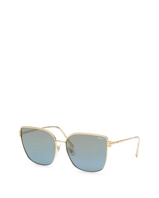 Chopard Blue Geometric-Frame Sunglasses