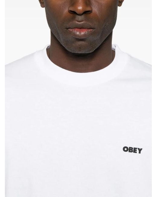 Obey White Make Art Not War T-Shirt for men