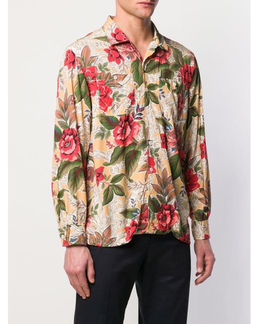 Engineered Garments Floral Print Shirt in Yellow for Men - Save 36% - Lyst