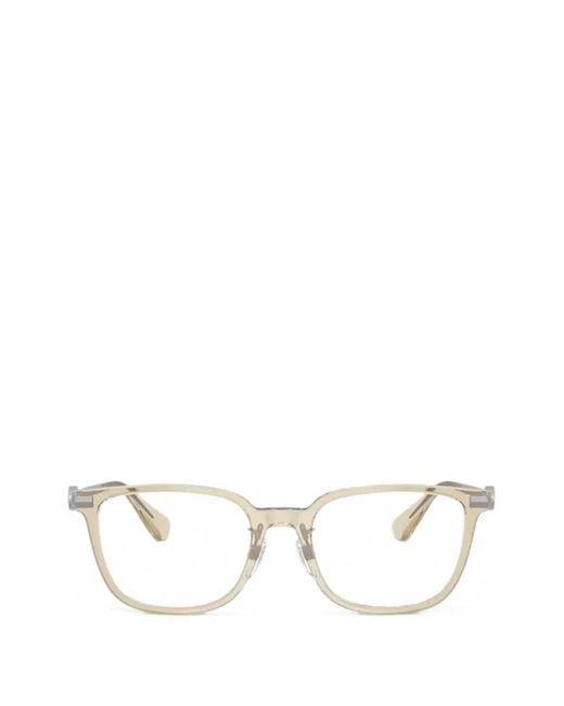 Burberry White Brille Mit Eckigem Gestell