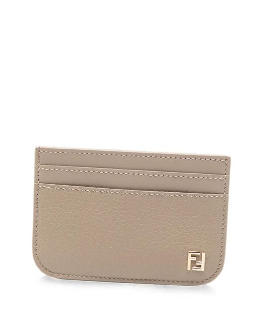 Fendi Natural Logo-Plaque Cardholder