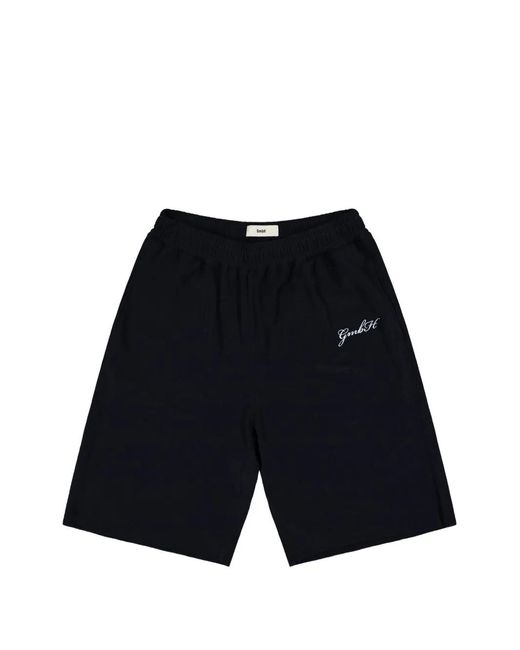 GmbH Blue Logo-Embroidered Bermuda Shorts for men