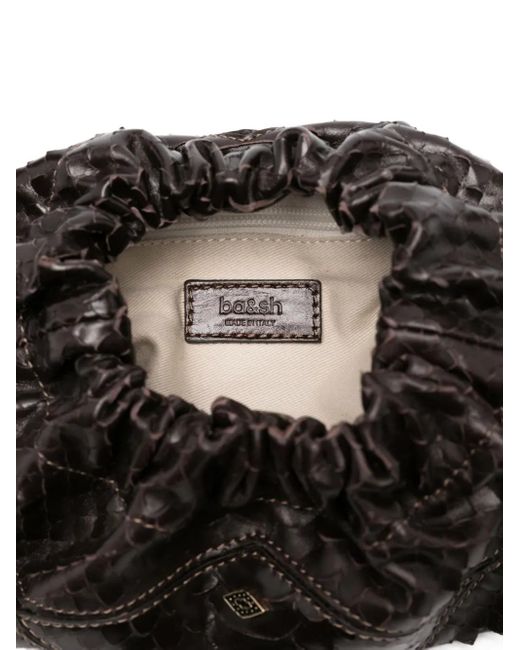 Ba&sh Black June Drawstring Clutch Bag