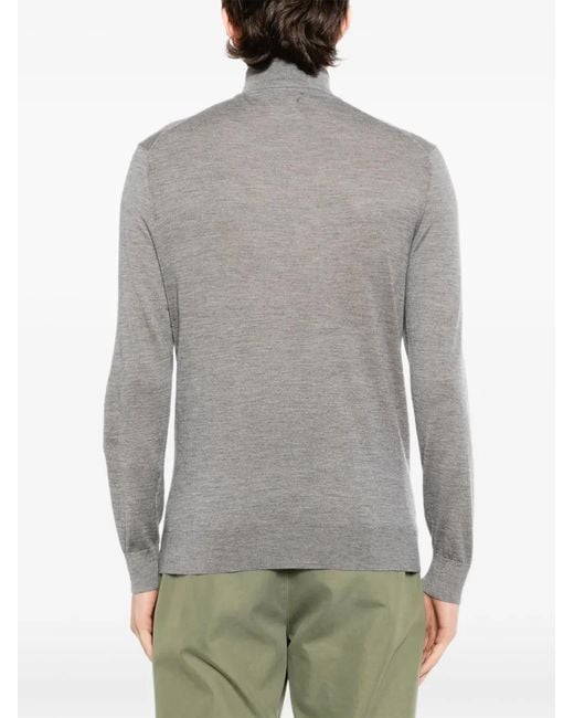 N.Peal Cashmere Gray Regent Sweater for men