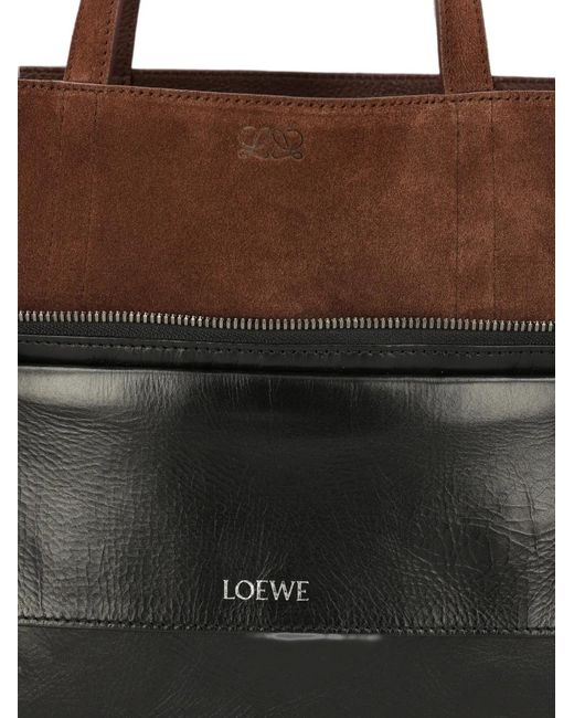 Loewe Black Switch Leather Tote Bag for men