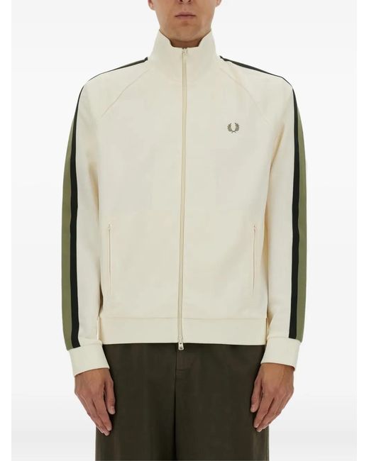 Fred Perry メンズ ナチュラル ジップアップ トラックジャケット 