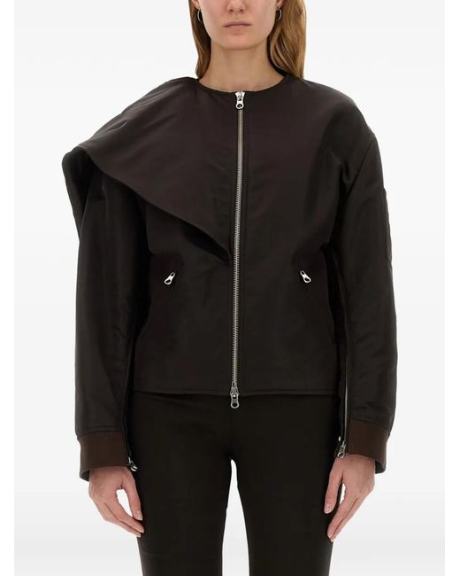 Chaqueta Con Cremallera Courreges de color Black