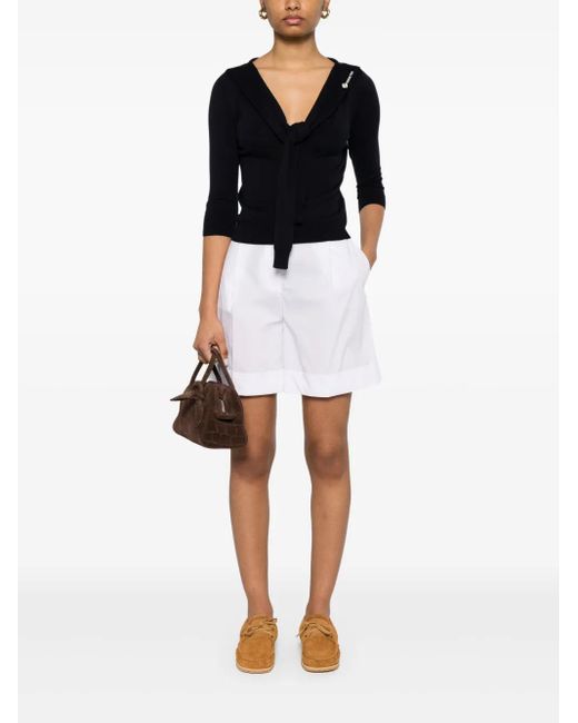 ボトムスその他 MVP WARDROBE Cotton shorts with darts MVP WARDROBE Cotton Shorts in White | Lyst