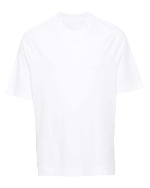 Circolo 1901 White Raglan-sleeve Cotton T-shirt for men
