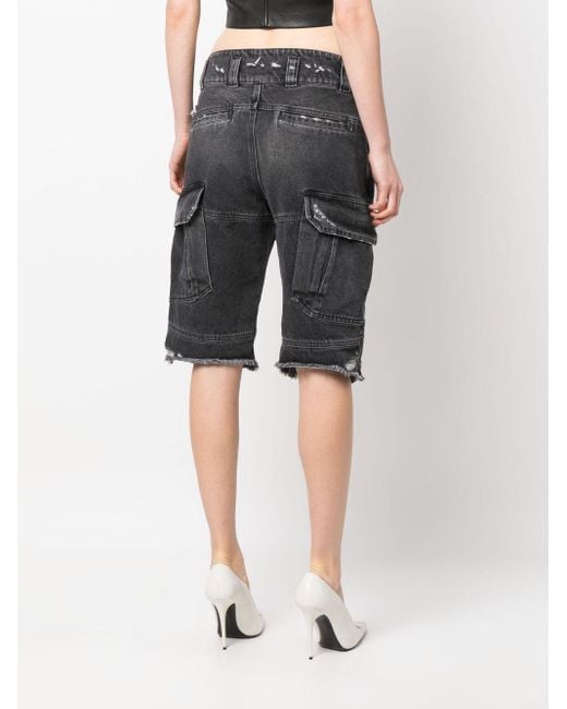 Pantalones vaqueros cortos con bolsillos múltiples Givenchy de color Gray