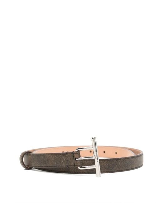 Cintura Con Chiusura A T di Alexander McQueen in White