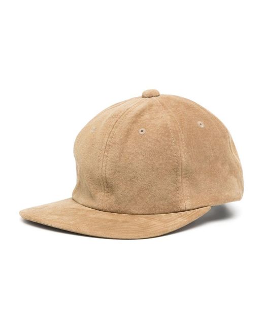 Beams Plus Natural Logo-embroidered Suede Cap for men