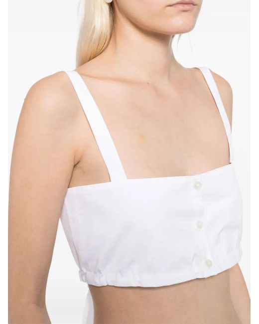 Fabiana Filippi White Sleeveless Top
