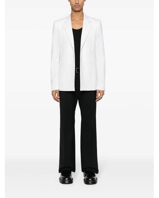 Givenchy White Notched-Lapel Blazer for men
