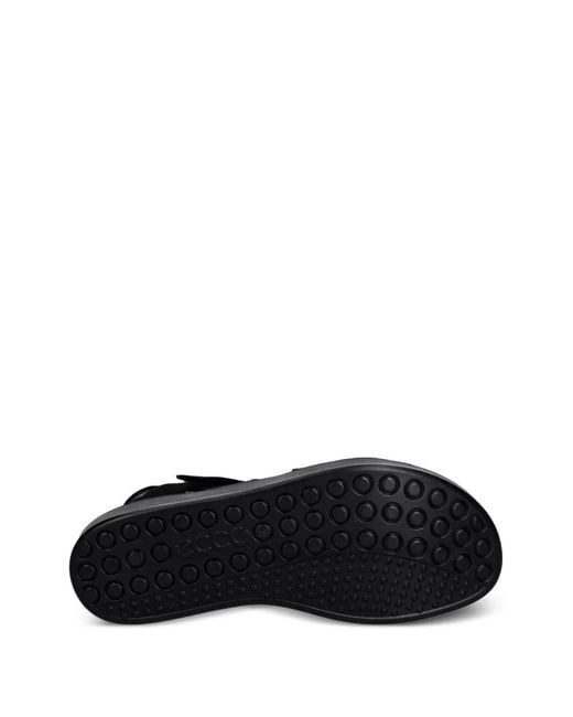 Ecco Black Crossover Touch-Strap Sandals