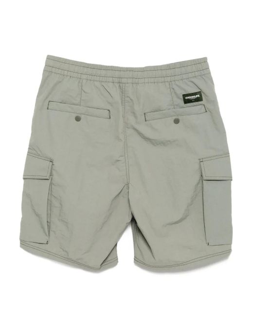 Chocoolate Gray Logo Cargo Shorts for men