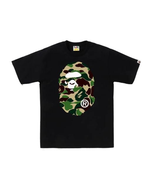 A Bathing Ape Black Camouflage-Print T-Shirt for men