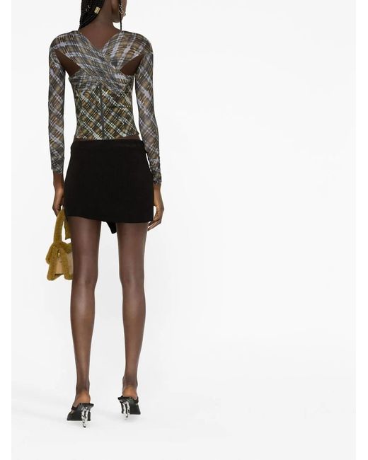KNWLS Geruite Top in het Black