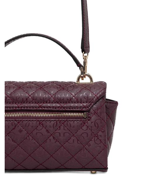 Guess Purple Gesteppte Idra Tote Bag