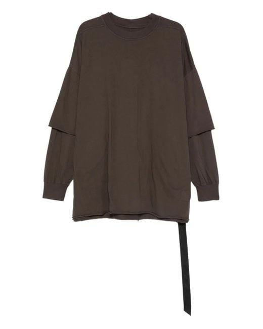 Rick Owens Brown Layered Long-Sleeve T-Shirt for men