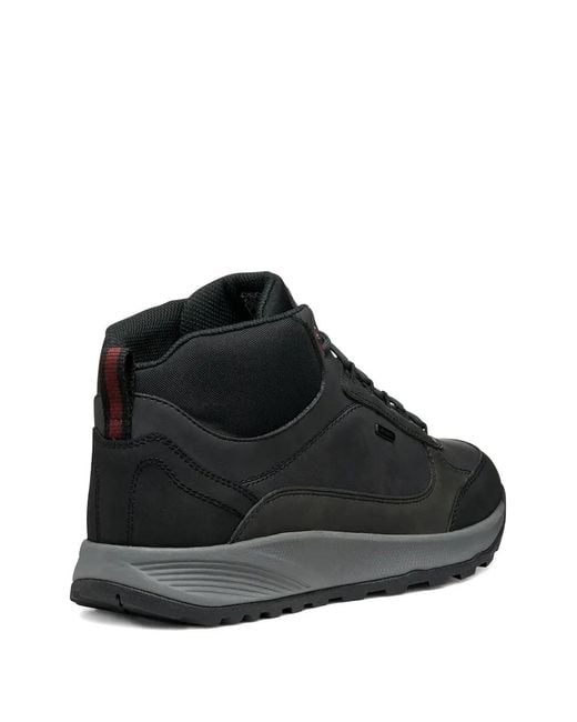 Geox Black Bottines Lacées À Empiècements Contrastants for men