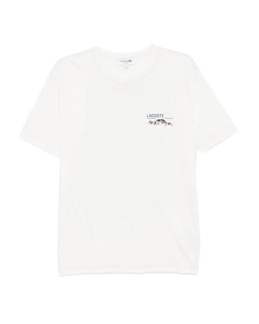Camiseta estampada Lacoste de hombre de color White
