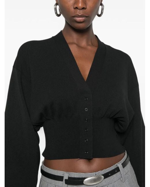 WRSTBHVR Black Lauren Button-Up Cardigan