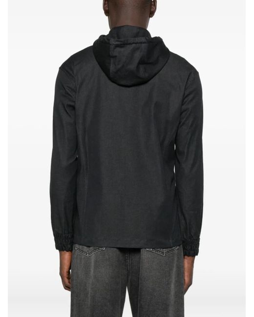 Veste Zippée À Capuche Kiton pour homme en coloris Black