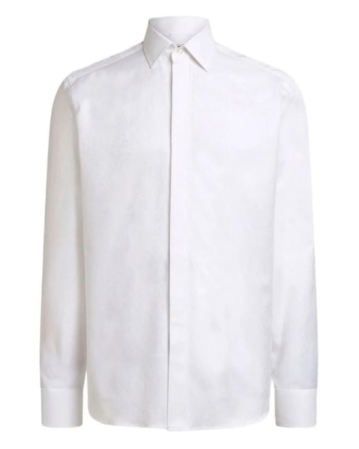 Camicia Con Stampa Paisley di Etro in White da Uomo