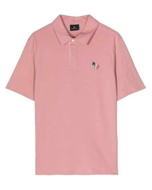 PS by Paul Smith Pink Broad Stripe Zebra Polo Shirt for men