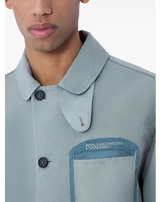Chaqueta Con Bolsillo En Contraste Massimo Osti Studio de hombre de color Blue