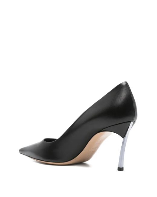 Casadei Black Superblade Leather Pumps