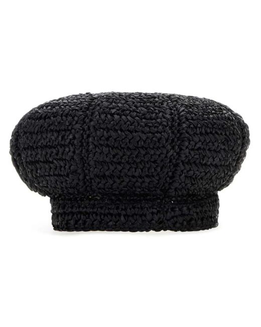 Prada Gehaakte Muts in het Black